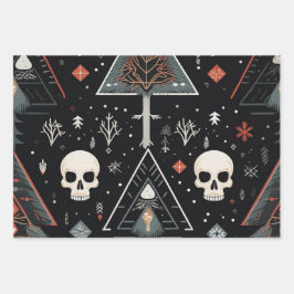 3 st. Boom- en schedelinpakpapier Inpakpapier Vel