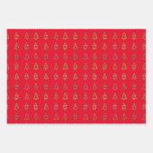 3 st. Eclectische boom inpakpapier (Voorkant)