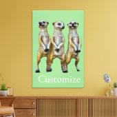 3 Staande Meerkats Thunder_Cove Canvas Afdruk (Insitu (Woonkamer))