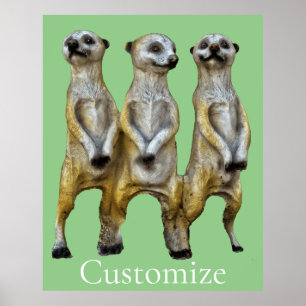 3 Staande Meerkats Thunder_Cove Poster