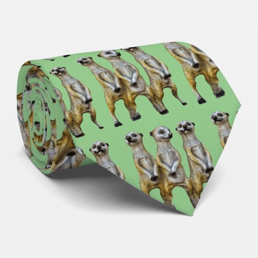 3 Staande Meerkats Thunder_Cove Stropdas (Opgerold)