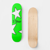 3 Star Design Green Skatboard Skateboard (Voorkant)