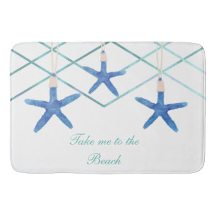 3 Starfish & Modern Lines Elegant Beach Aangepast Badmat