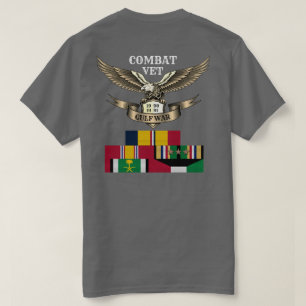 3 STARS COMBAT VET GULF WAAR T-SHIRT