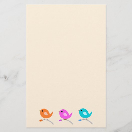 3 Stemvogels Briefpapier (Voorkant)
