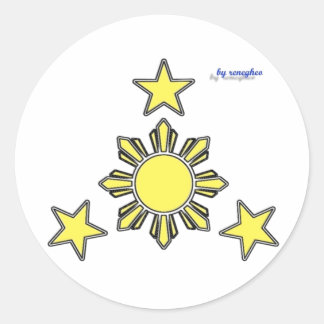 3 sterren & een zon sticker