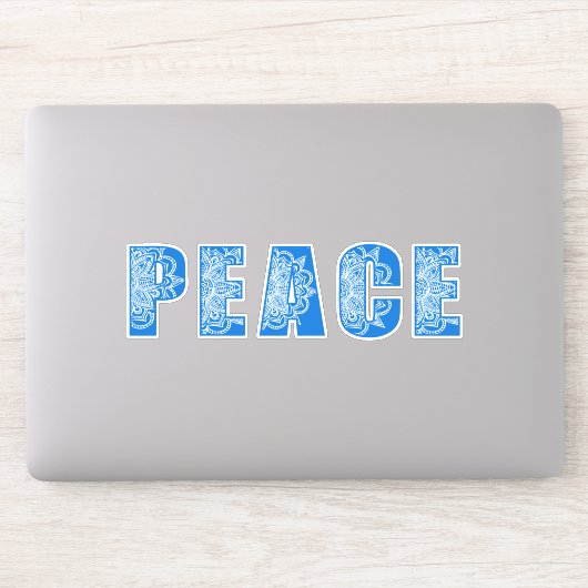 3 sticker Mandala Flower Peace Typografie (Computer)