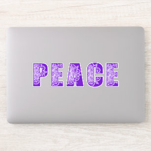 3 sticker Mandala Flower Peace Typografie