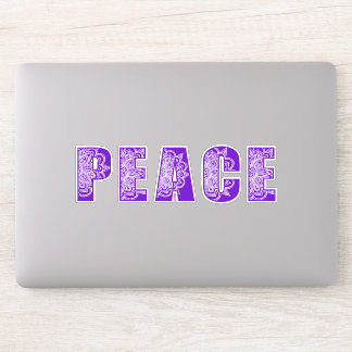 3 sticker Mandala Flower Peace Typografie