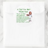 3" sticker met een tip voor me ontwerp (Tas)