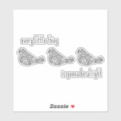 3 Sticker pour petits oiseaux (Feuille)