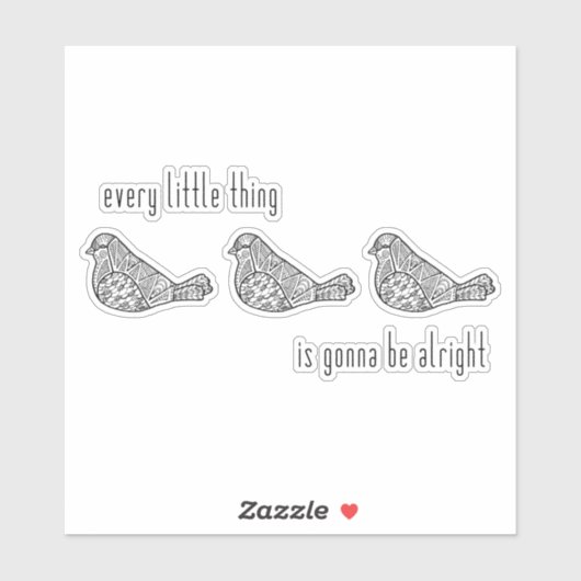 3 Sticker pour petits oiseaux (Feuille)