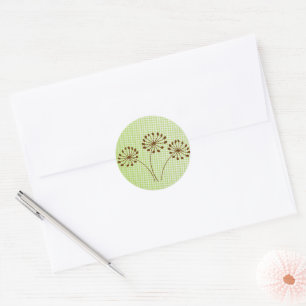3 Stickers Brown Dandelion Fall Flower