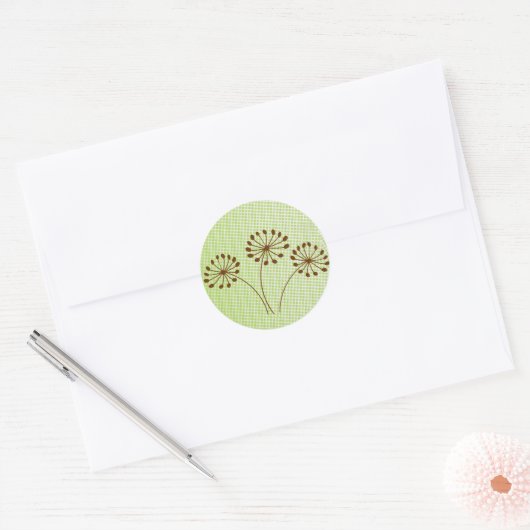 3 Stickers Brown Dandelion Fall Flower (Enveloppe)