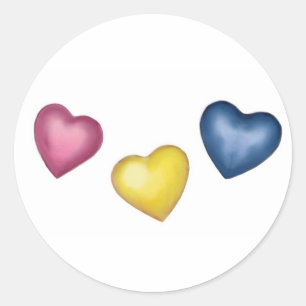 3 Stickers Coeurs