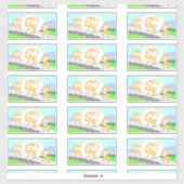 3 stickers de contour de bouc de Billy (Feuille)