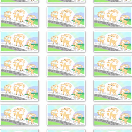 3 stickers de contour de bouc de Billy (Devant)