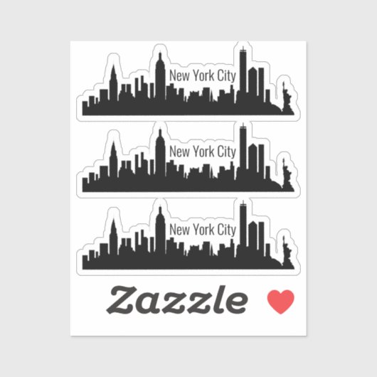 3 Stickers New York City (Feuille)