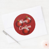 3 Stickers Ornements Rouges (Enveloppe)