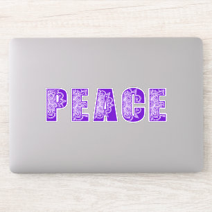 3 stickers van Mandala Flower Peace Typografie