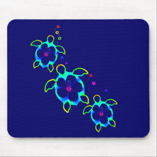 3 Stropdas geverfde honingschildpadden Muismat