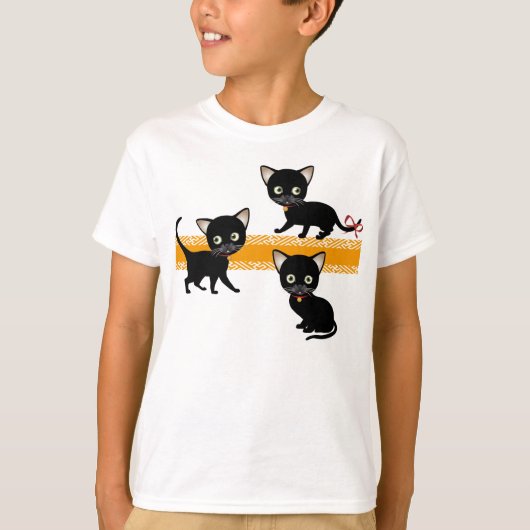 3 T-shirts de l'enfant de minous (Devant)