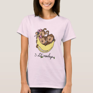3 T-shirts et cadeaux de singes de Li'l