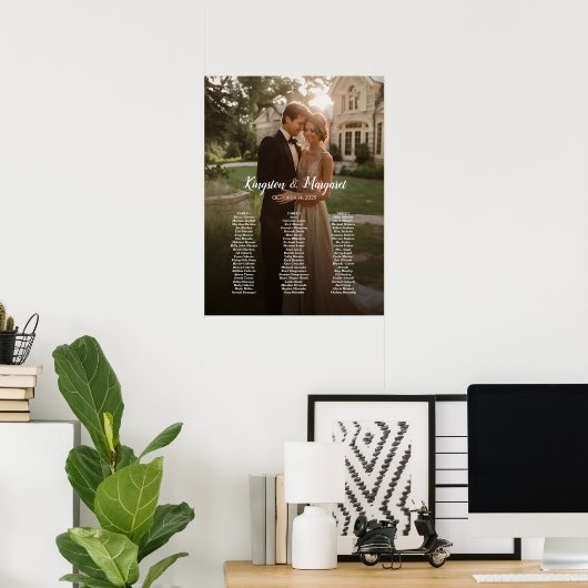 3 tables élégant tableau de sièges mariage photo (Bureau à domicile)