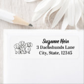 3 Teckels Doodle Etiket (Insitu)