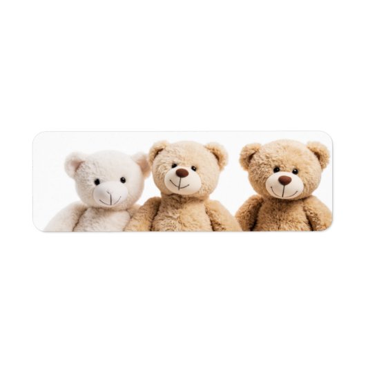 3 teddyberen etiket (Voorkant)