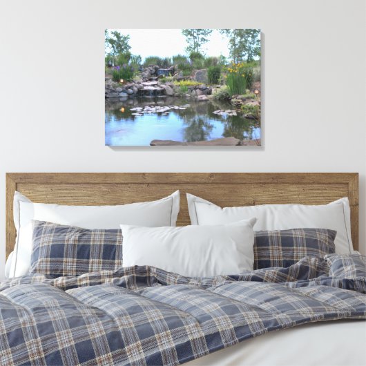3-tier waterval koi vijver canvas (Insitu (Slaapkamer))