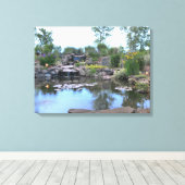 3-tier waterval koi vijver canvas afdruk (Insitu (Houten vloer))