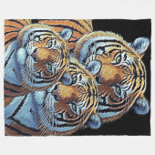 3 TIJGERS FLEECE DEKEN (Voorkant (Horizontaal))