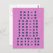 #3 Times Table Collectible Briefkaart (Voorkant / Achterkant)