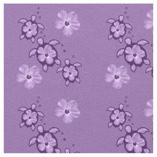 3 Tissu de tortues de Honu violet (Fermer)