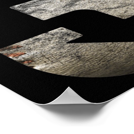 3 tot 3 omlaag drie naar drie omlaag. poster (Hoek)