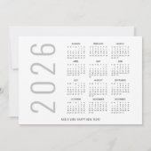 3 Tree Shape foto's 2026 Kalender Vrolijk Kerstfee Feestdagenkaart (Achterkant)