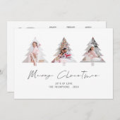 3 Tree Shape foto's 2026 Kalender Vrolijk Kerstfee Feestdagenkaart (Voorkant / Achterkant)