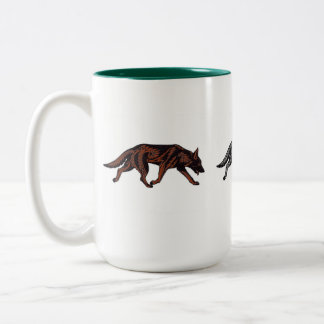 3 Tribale Duitse herders Tweekleurige Koffiemok