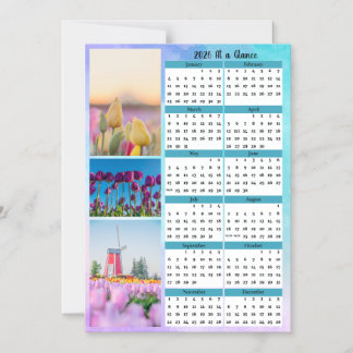 3 Tulpenbeeld Overzichtkalender Magnetische Uitnodiging