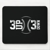 3 UP 3 Down Baseball Muismat (Voorkant)