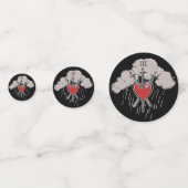 3 van Swords Love Heart Tarot Illustration Three Confetti (Voorkanten)