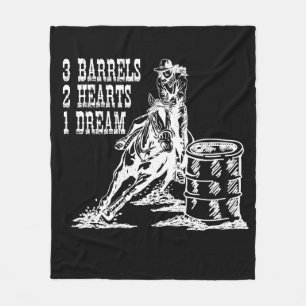 3 vaten 2 Harten 1 Dream Barrel Racing Fleece Deken