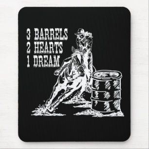 3 vaten 2 Harten 1 Dream Barrel Racing Muismat