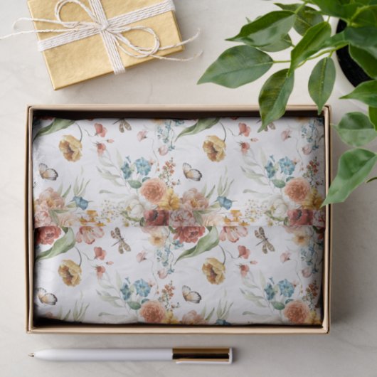 3 vellen, Dutch Still Life Floral Art Tissuepapier (Geschenk)