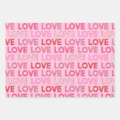 3 VerpakkingsValentijnsdag - Harten, Rozen en HOUD Inpakpapier Vel (Voorkant)