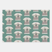 3 verschillende Funny Penguin Kerstmis Inpakpapier Vel (Voorkant 2)