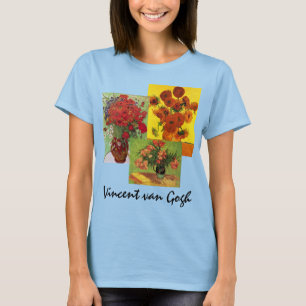 3 verschillende van Gogh  Floral Flowers Art T-shirt