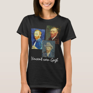 3 verschillende Vincent van Gogh Self Portret T-shirt