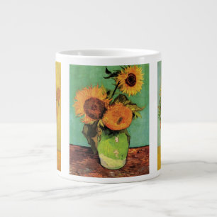3 verschillende Vincent van Gogh Zonnebloem Schild Extra Grote Beker